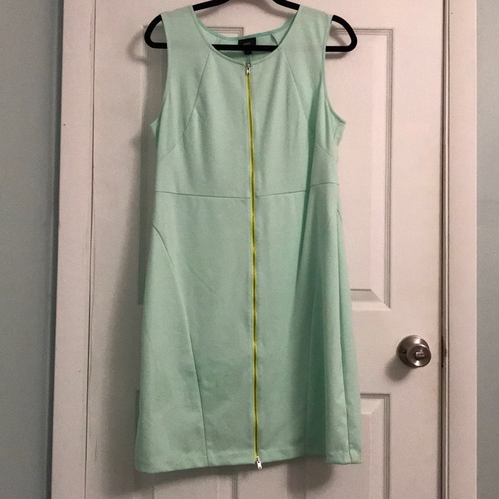Aqua form fitting dress